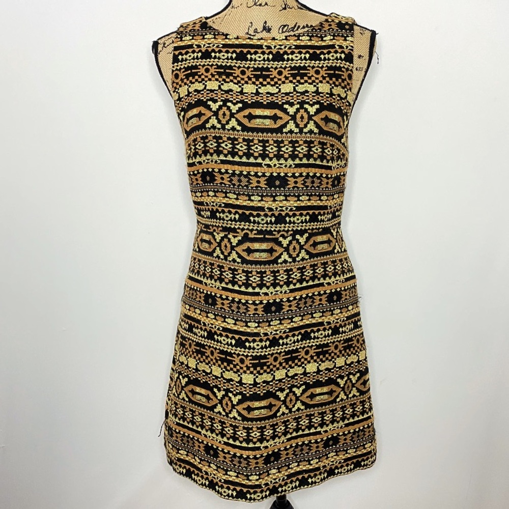 Alice + Olivia Wilcox Geometric Metallic Dress